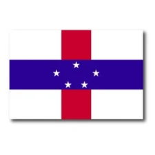 Netherlands Antilles Flag Car Magnet Decal - 4 x 6 Heavy Duty for Car Truck SUV
