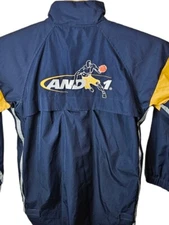 And 1  Basketball Jacket Size XL Men Blue Windbreaker Vented Side Zip Vintage
