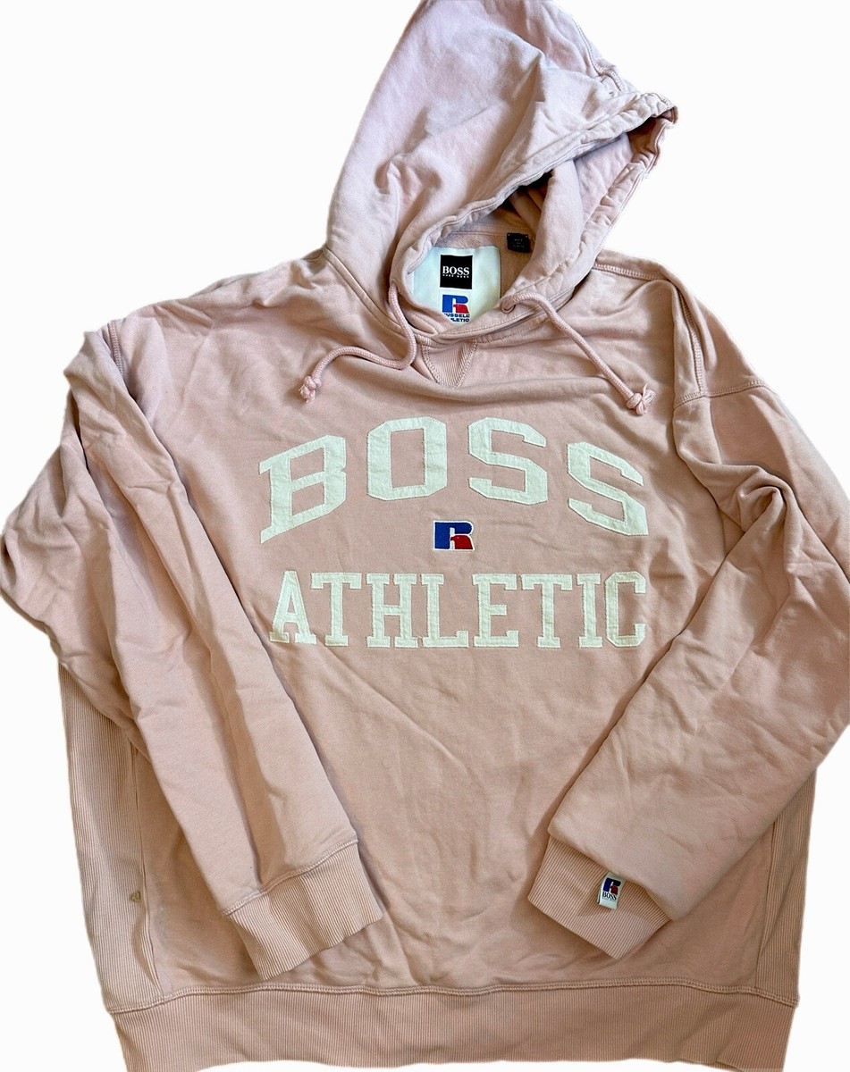 Hugo Boss x Russell Athletic pink Salmon sweater hoodie Large | eBay