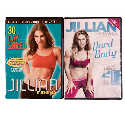 Lot of 2 Jillian Michaels DVD's: 30 Day Shred & Hard Body ~ NEW/SEALED!!!!!!!!!!