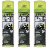 3 X Petec Bremsenreiniger Spray 500Ml 70060 Teilereiniger Entfetter