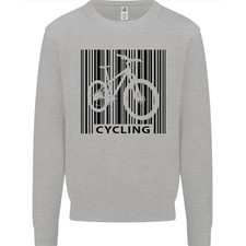 Radsport Barcode Radfahrer Fahrrad Herren Sweatshirt Pullover