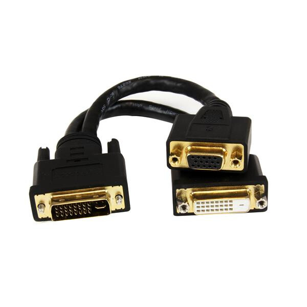 Startech - Cables CAVO SDOPPIATORE DVI-I A DVI-D/VGA -CAVETTO SPLITTER DVI