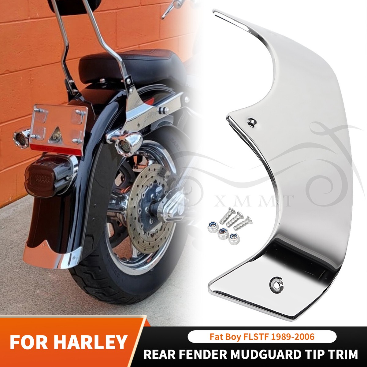 ロッド BumRod A8F 8ft5wt3pc1tip Chrome Smooth Rear Fender Edge Tip Trailing For Harley Fat