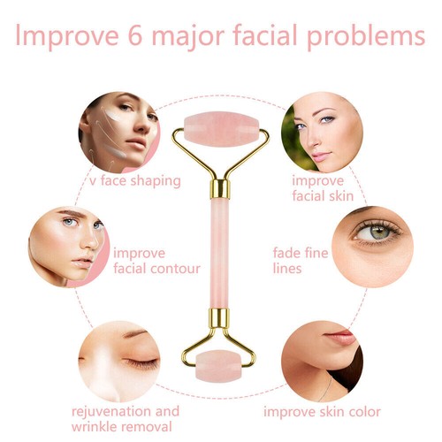 Juego de rodillos para tabla Gua Sha masaje facial corporal antienvejecimiento herramientas para adelgazar facial rosa - Imagen 11 de 18