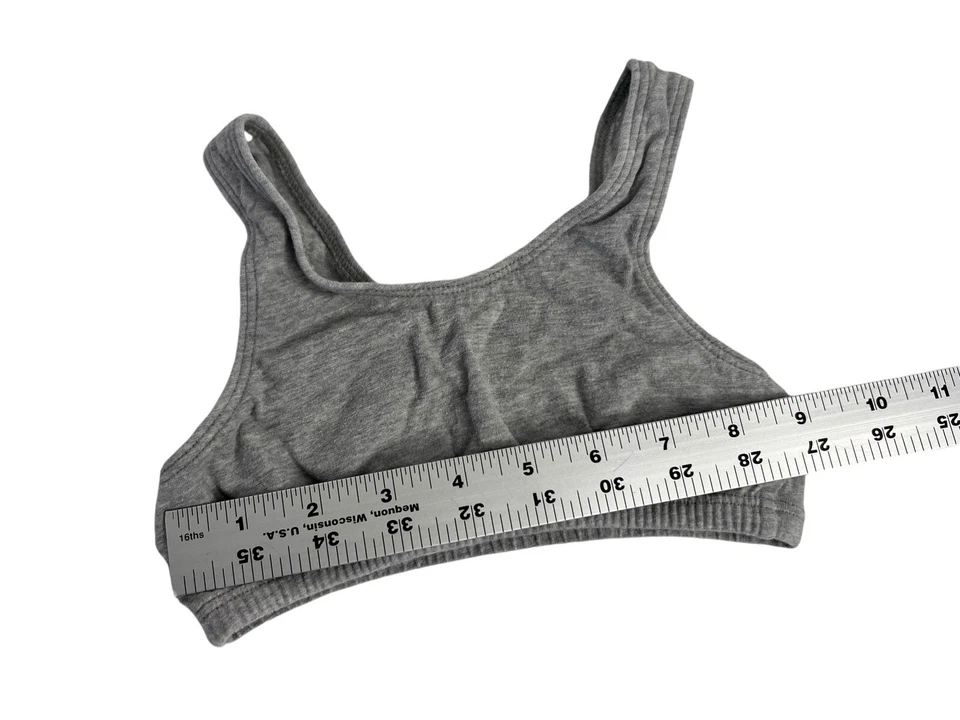 Lot of 2  Fruit Of The Loom Girls Sports Bra 28 Tank Yoga Fitness 2 Pk Pink Gray - Image 4 of 4