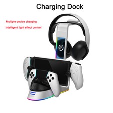 Charging Dock Station Stand for Sony PlayStation Portal PS5 Console Headset Base