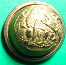 VINTAGE SUPERIOR QUALITY NEW MEXICO STATE SEAL DOMED METAL SHANK BUTTON-W109   