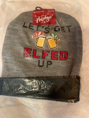 Beanie Hat   Lets Get Elfed Up  Onesize 