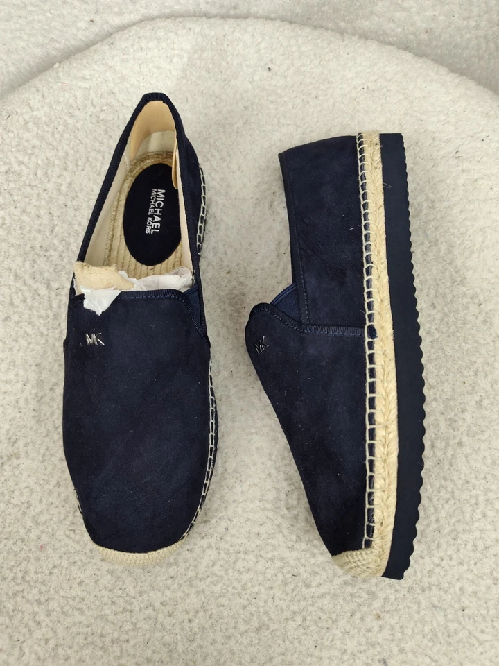 Женские мокасины Michael Kors Hastings 10 М синие замшевые удобные туфли без застежек на плоской подошве - Изображение 4 из 4