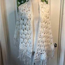 Vintage Crocheted Piano Shawl