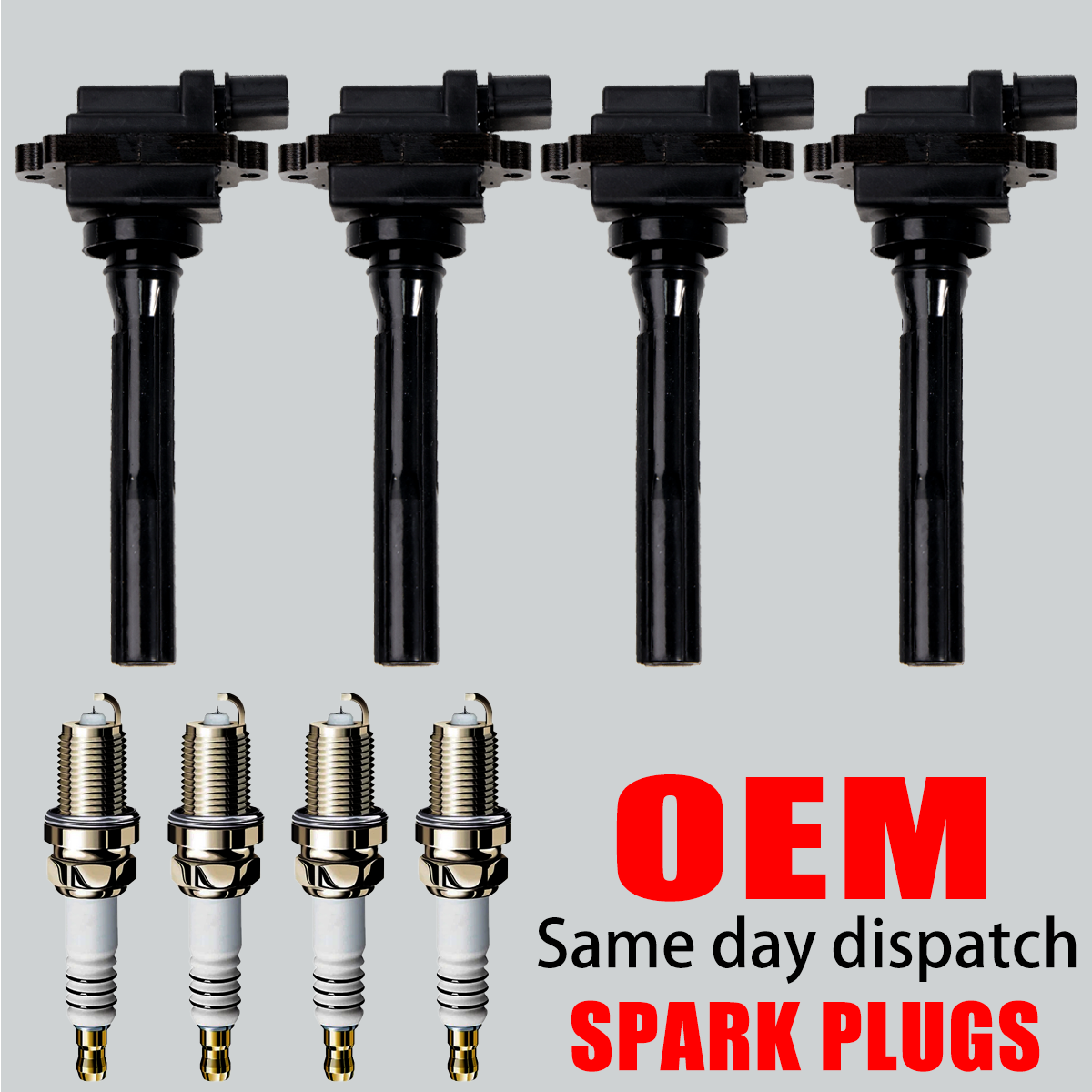 High-Performance 4X Ignition Coil & Iridium Spark Plug Kit for Suzuki Aerio Esteem 1.8L 2.0L UF237