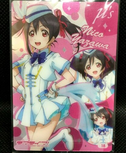 Nico Yazawa Nr. 18 Liebe live! μ's School Idol Waffel Karte Bandai 2013 Japan Kostenloser Versand - Bild 1 von 7