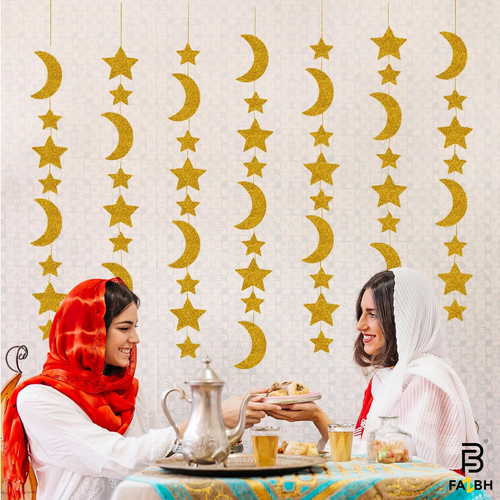 Glitter, Ramadan Banner for Ramadan Decorations - 10 Feet, No DIY | 13 Feet Hang - Picture 5 of 12