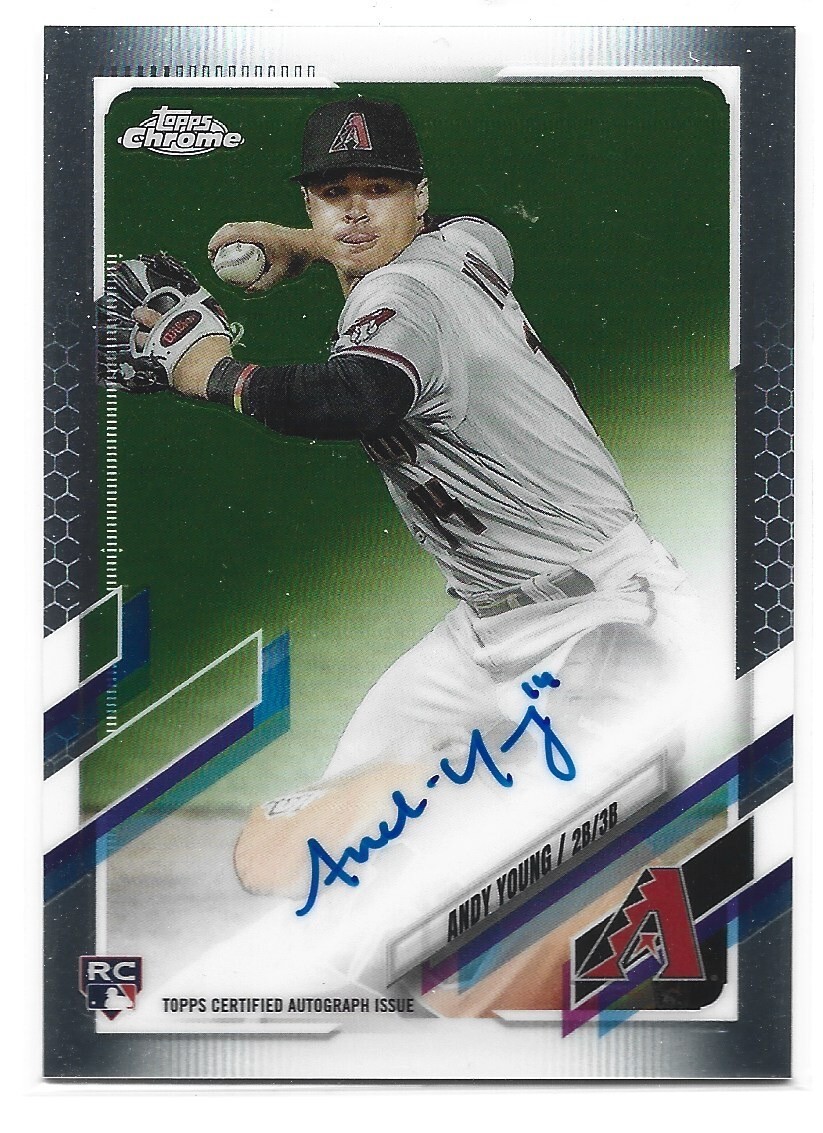 Andy Young 2021 Topps Chrome #RA-AY ROOKIE AUTO - Diamondbacks