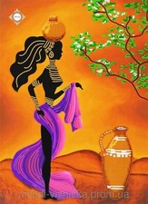 DIY Bead Embroidery Kit Needlepoint Beading Beadwork africa woman