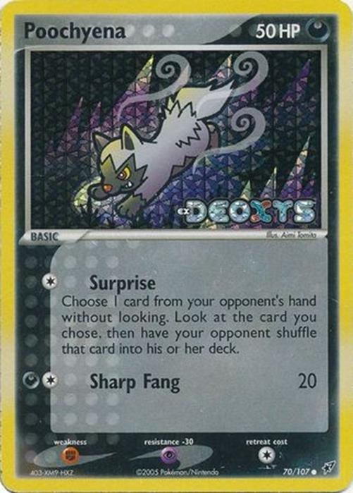 Poochyena - 70/107 - Pokemon Ex Deoxys Reverse Holo Rare NM