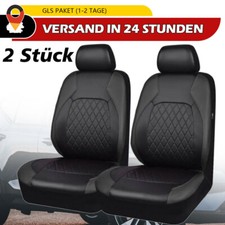 2 Stk. Schonbezüge Auto PKW Schwarz PREMIUM PU Kunstleder Sitzbezug Sitzbezüge