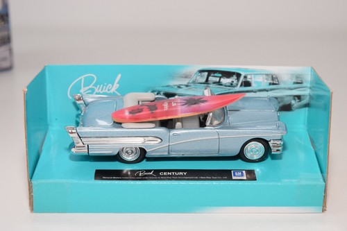 A60 1:43 NEWRAY NEW RAY BUICK CENTURY SURF BOARD METALLIC BLUE MIB - Picture 2 of 12