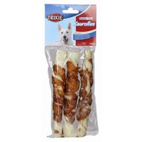 Trixie Denta Fun Kaurollen, Huhn 17 Cm, 3 St. | 140 G Hundesnack