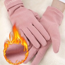 Women Winter Gloves Waterproof Windproof Warm Pink Gloves Touch Screen Fingers