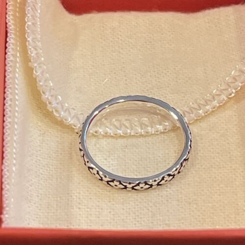 Anillo James Avery Retirado Guirnalda Floral Esterlina Banda/Talla-6.75-7 - Imagen 4 de 8