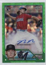 2023 Topps Chrome Logofractor Edition Green Refractor 52/99 Max Meyer Auto 0m7x
