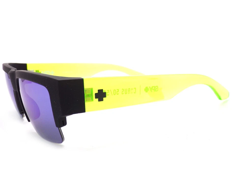 Gafas De Sol Spy Cyrus 50/50 Negro Mate Verde Con Lentes Espejo Verde Spectra - Imagen 2 de 4