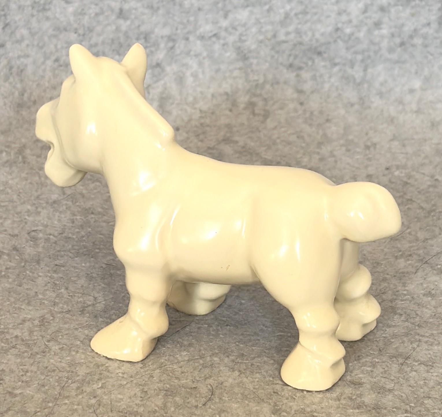 Metlox Pottery 'Miniatures' No. 59-G Horse figurine 4.5" EX!  Satin White glaze