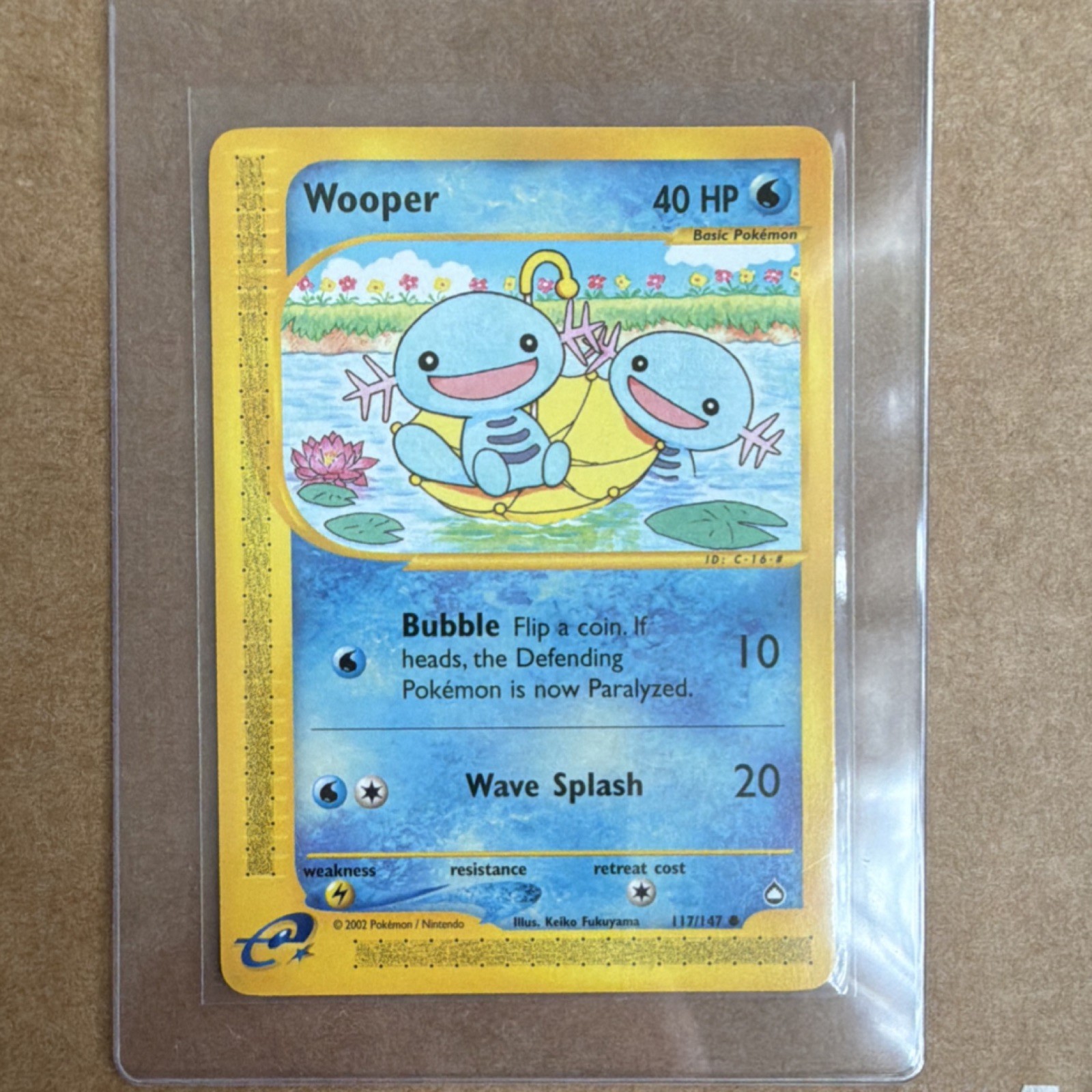 Pokémon Wooper Aquapolis #117 E-reader Near Mint Vintage