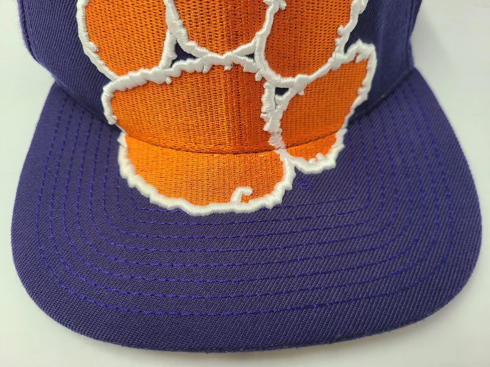 Clemson University Tigers Big Logo Teeth Brim Zephyr Snapback Hat Cap Men NCAA - Image 3 of 4