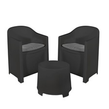 POLTRONE CON CUSCINO + TAVOLINO PER ESTERNI - SET LOUNGE PER GIARDINO E TERRAZZA