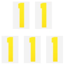 Iron on Number 1 Heat Transfer 8" Yellow Single Number 5Pcs