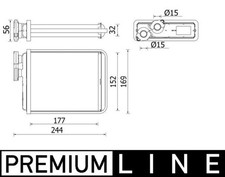 MAHLE Wärmetauscher Innenraumheizung PREMIUM LINE AH 277 000P für DS CITROËN DS3