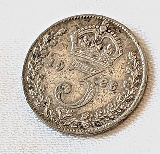 MONEDA 50% PLATA MACIZA Tres Peniques 1926 Antigua 100 Años 2026 Vintage King