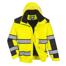 Portwest UC466 Hi-Vis 3-in-1 Classic Waterproof Contrast Winter Bomber Jacket