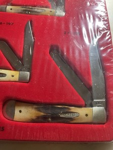 1995 Case XX Genuine Stag Pocket Knife Collector Display Set