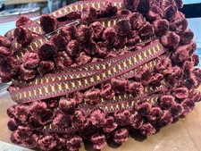 upholstery ball fringe trim rayon cotton 1.5" Italy Clearance Sale