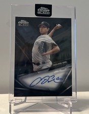 Chien-Ming Wang 2021 Topps Chrome Black - Chrome Black Autographs #CBA-CW NY