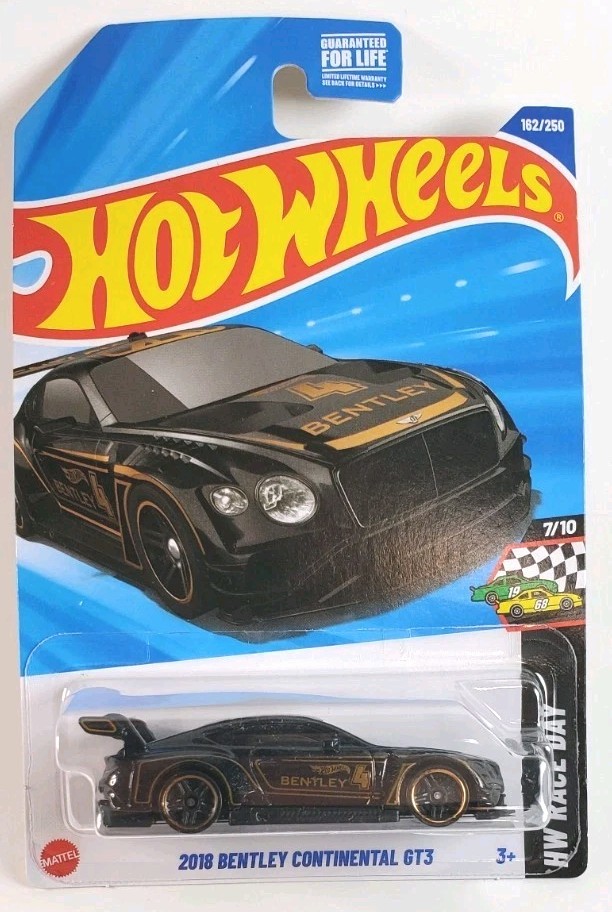Hot Wheels 2018 Bentley Continental GT3 Black #162 HW