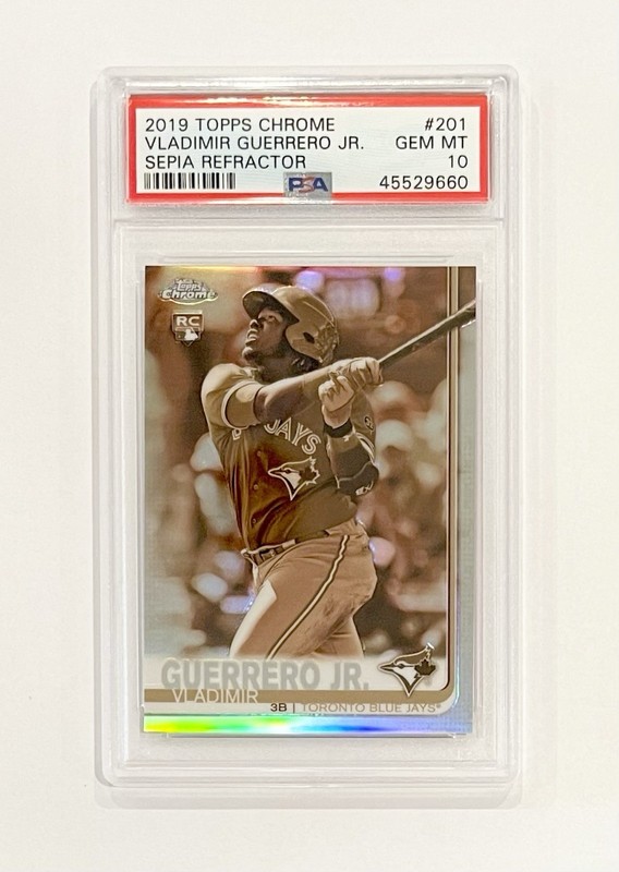 2019 Topps Chrome #201 Sepia Refractor Vladimir Guerrero Jr PSA 10 Rookie RC