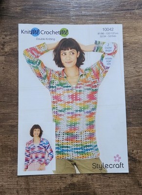 Stylecraft 10042 DK Damen Häkelanleitung Pullover & Tunika 81/86-132/137 cm Brustumfang 