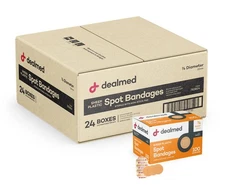 Dealmed Sheer Plastic Spot Bandages – 7/8” Small Round Sterile Strips, Adhesi...
