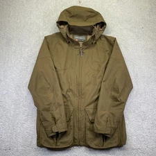 Eddie Bauer Sport Shop Jacket Mens Large Khaki WeatherEdge Field Barn Chore Coat
