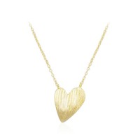 Cavill Damen Silbercollier 925 Sterling HerzanhäNger Vergoldet Kette 40 43 Cm