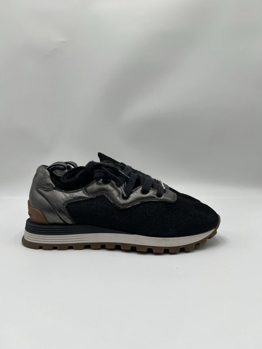 Baskets Brunello Cucinelli Femme – Cuir Noir – Taille EU 35 / US 5 – Neuf Avec Emballage – Italie