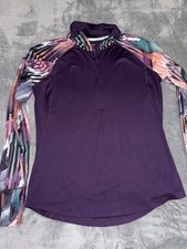 Brooks Womens Dash 1/2 Zip Pullover Performance Wicking Jacket Size M Purple