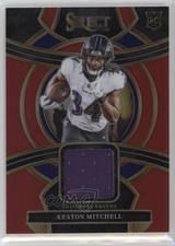 2023 Panini Select Rookie Swatches Red Prizm Keaton Mitchell #RSW-KMI 1fb7