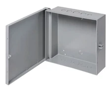 Heavy Duty Non-Metallic Lockable Enclosure Box, Outdoor/Indoor, 12"x12"x4" Gray