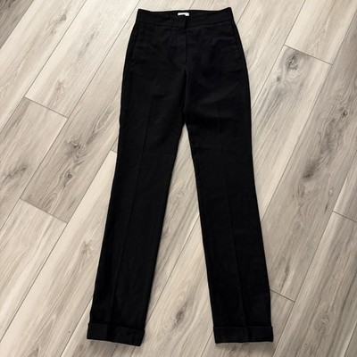 Malo Womens Black Cashmere Trousers Cuffed Size 38 Italy Read Description